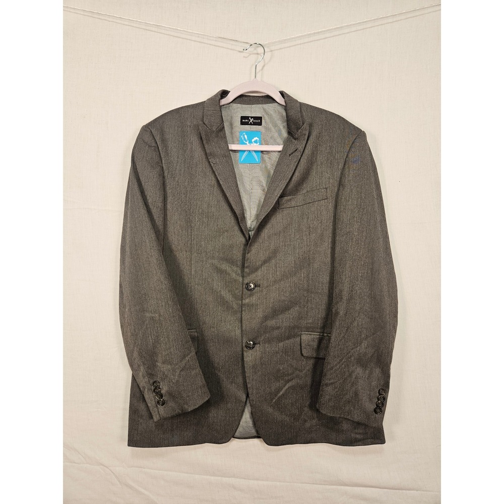 Marc Ecko Cut & Sew Mens Gray Two Button Blazer Jacket Size 40R Professional